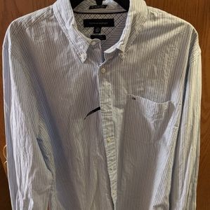 Tommy Hilfiger Custom Fit Dress Shirt Blue 16 1/2
